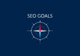 Compass with arrow pointing toward SEO goals.