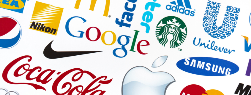 A sample of strong brand logos with high brand recognition.