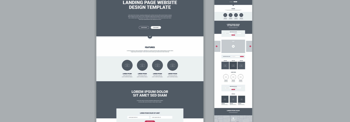 A landing page template website.