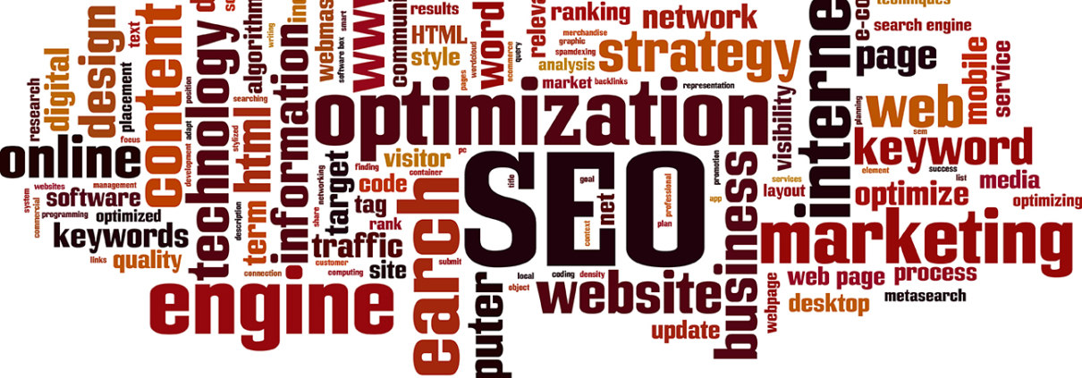 A cluster of SEO keywords representing a visual keyword cluster.